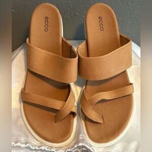 Ecco Damara Lion Brown Slide Sandal